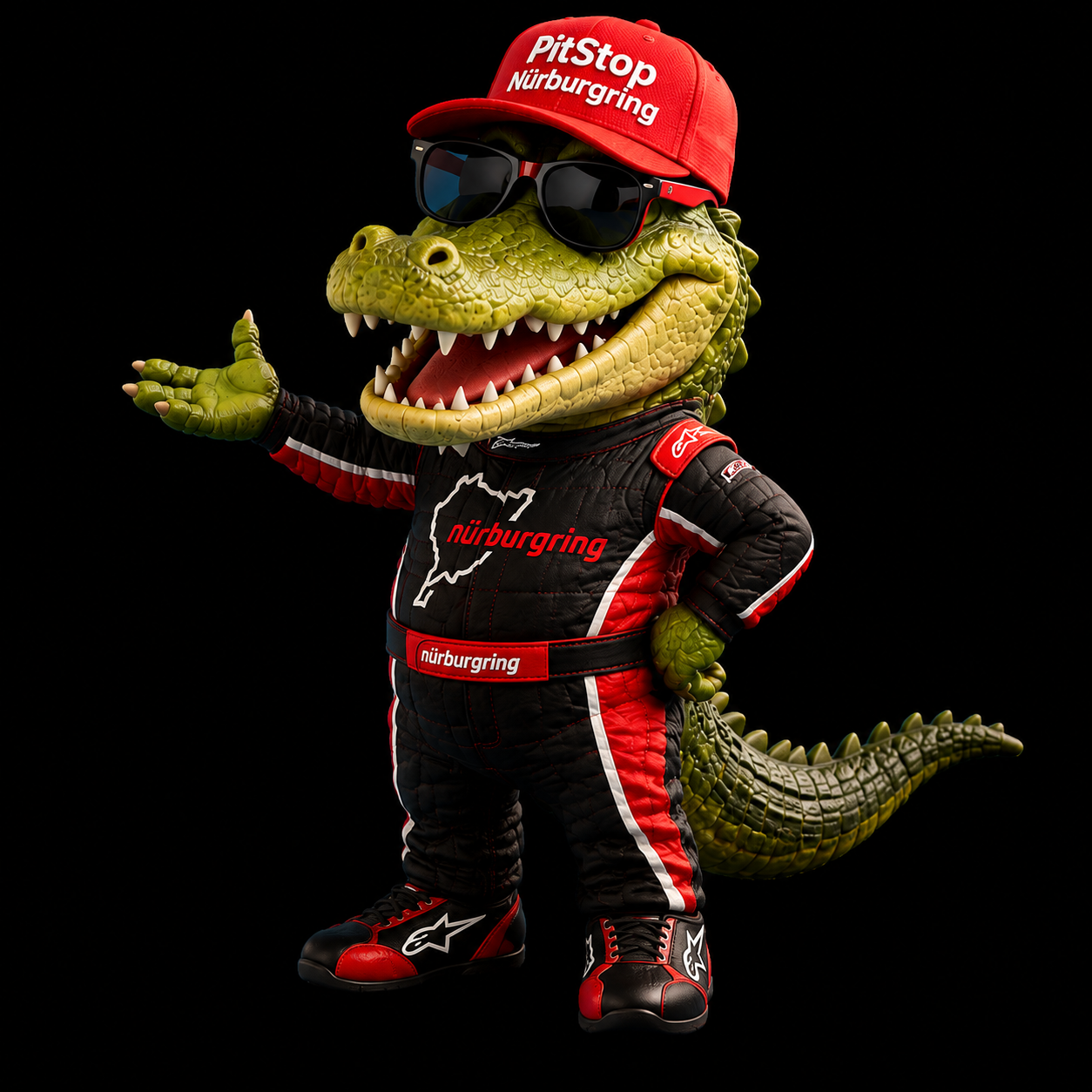 Dr. Crock, das PitStop Krokodil-Maskottchen